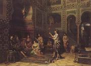 Jean-Baptiste Huysmans Les Chlaoucha au harem (Algerie) (mk32) oil painting artist